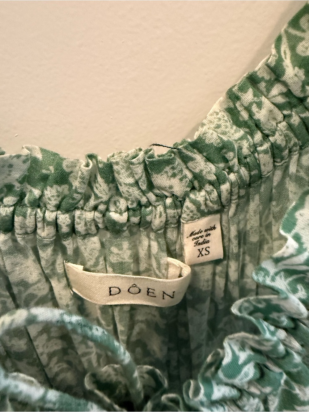 Doen emmaretta dress in peridot tea foil green XS - Picture 3 of 8